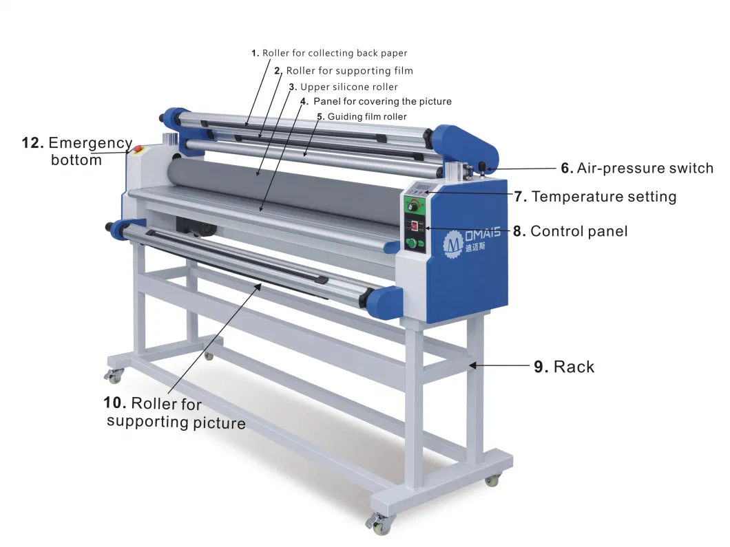 DMS-1680A 63&quot; 160cm Wide Format Automatic Hot and Cold Roll to Roll Vinyl Laminator