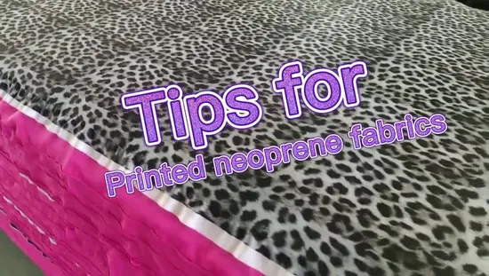 Eco Friendly Leopard Pattern Digital Printing Polyester Spandex Fabric Neoprene Rubber Material 